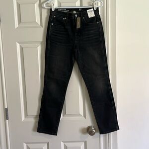 NWT J.Crew women’s 9” mid-rise vintage slim-straight fit jean 27 - charcoal wash
